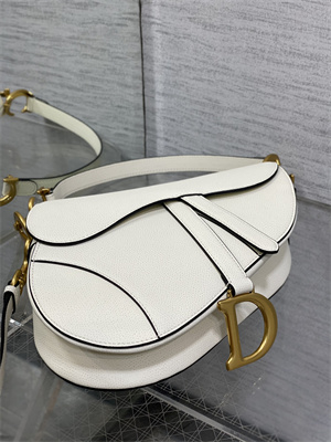 CD Saddle Bag Grained Calfskin Latte Color