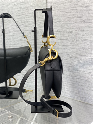 CD Saddle Bag Grained Calfskin Black Color