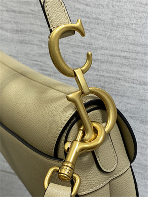 CD Saddle Bag Grained Calfskin Sand Color