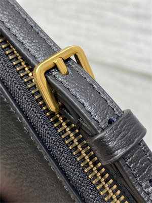 CD Saddle Shoulder Pouch Goatskin Black Color