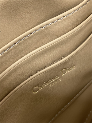 CD Saddle Shoulder Pouch Goatskin Biscuit Color 10002