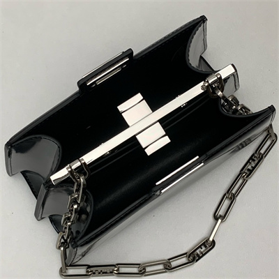 Fen.di Peekaboo Cut Petite Leather Bag Black Color