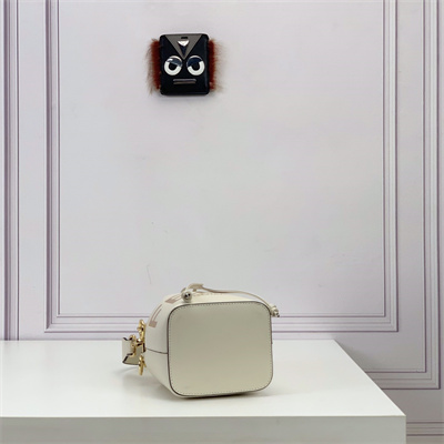 Fen.di MON TRESOR White Leather Mini Bag