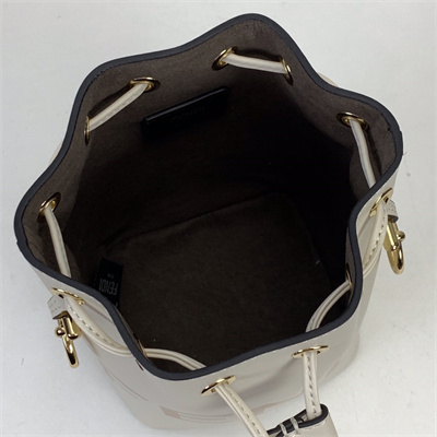 Fen.di MON TRESOR White Leather Mini Bag