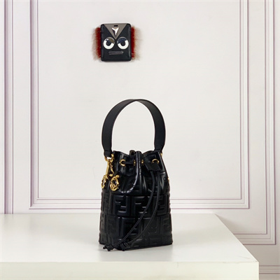 Fen.di MON TRESOR Black Leather Mini Bag