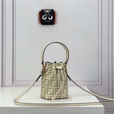 Fen.di MON TRESOR Beige Leather Mini Bag