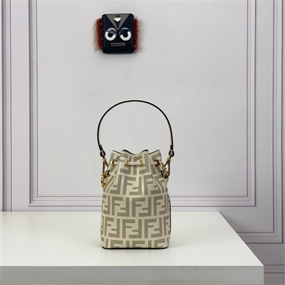 Fen.di MON TRESOR Beige Leather Mini Bag