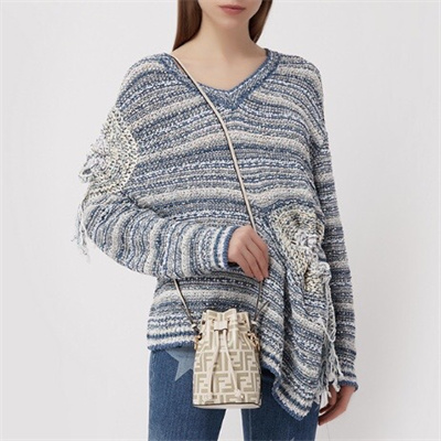 Fen.di MON TRESOR Beige Leather Mini Bag