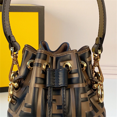 Fen.di MON TRESOR Brown Leather Mini Bag