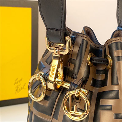 Fen.di MON TRESOR Brown Leather Mini Bag