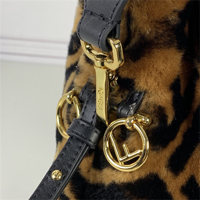 Fen.di MON TRESOR Brown Sheepskin Mini Bag