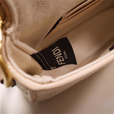 Fen.di BAGUETTE Mini Bag Pink FF Fabric