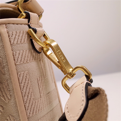 Fen.di BAGUETTE Pink FF Canvas Bag