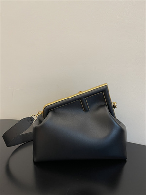 Fen.di FIRST MEDIUM Black Leather Bag
