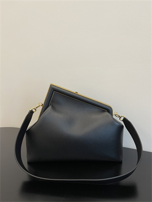 Fen.di FIRST MEDIUM Black Leather Bag