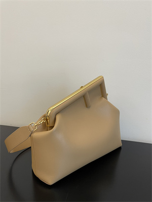 Fen.di FIRST MEDIUM Beige Leather Bag