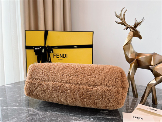 Fen.di FIRST MEDIUM Brown Sheepskin Bag