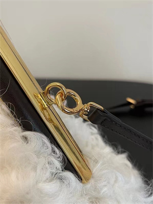 Fen.di FIRST SMALL White Mohair Wool Bag