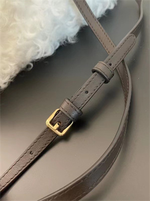 Fen.di FIRST SMALL White Mohair Wool Bag