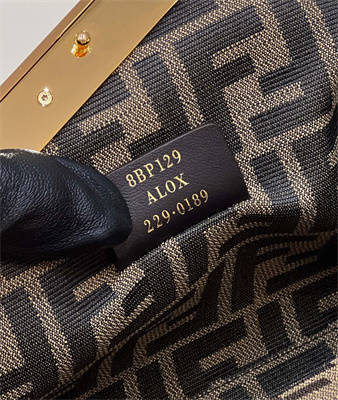 Fen.di FIRST SMALL Pink Interlaced Leather Bag