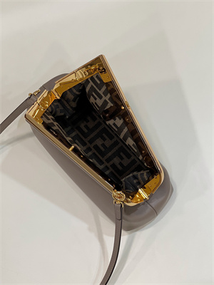 Fen.di FIRST SMALL Dove Grey Leather Bag