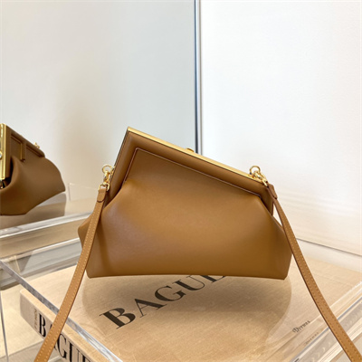 Fen.di FIRST SMALL Brown Leather Bag