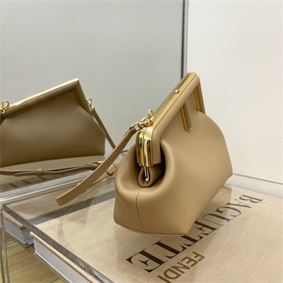 Fen.di FIRST SMALL Beige Leather Bag