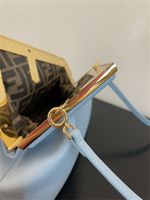 Fen.di FIRST SMALL Blue Leather Bag