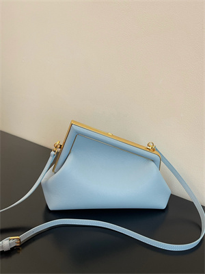 Fen.di FIRST SMALL Blue Leather Bag