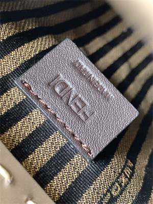 Fen.di MINI SUNSHINE SHOPPER Dove Grey Leather and Elaphe