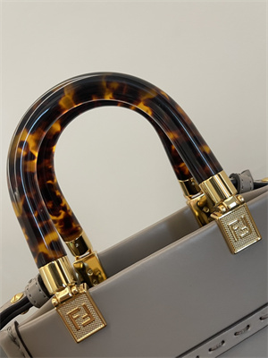 Fen.di MINI SUNSHINE SHOPPER Grey Leather