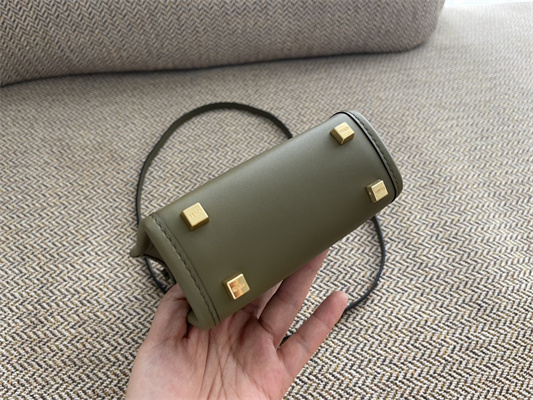 Fen.di MINI SUNSHINE SHOPPER Kaki Green Leather