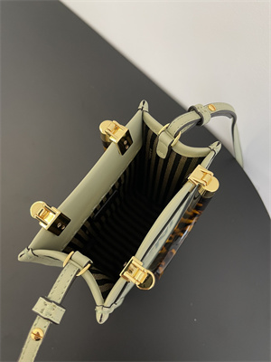 Fen.di MINI SUNSHINE SHOPPER Pale Green Leather