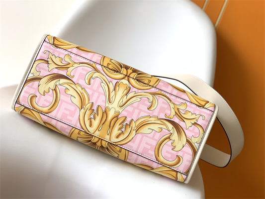 Fen.di FENDACE SUNSHINE Medium Multicolor Printed Leather Shopper