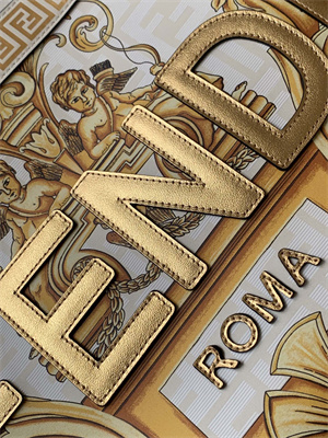 Fen.di FENDACE SUNSHINE Medium Multicolor Printed Leather Shopper