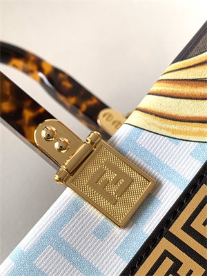 Fen.di FENDACE SUNSHINE Medium Multicolor Printed Leather Shopper