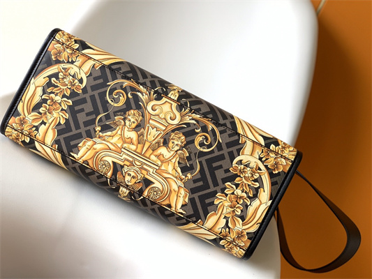 Fen.di FENDACE SUNSHINE Medium Multicolor Printed Leather Shopper