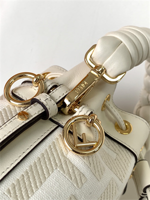 Fen.di MON TRESOR White Canvas FF Mini Bag