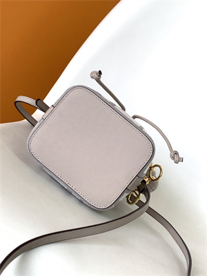 Fen.di MON TRESOR Dove Grey Canvas FF Mini Bag
