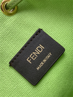 Fen.di MON TRESOR Green Canvas FF Mini Bag
