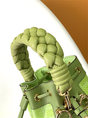 Fen.di MON TRESOR Green Canvas FF Mini Bag