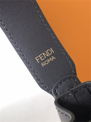 Fen.di MON TRESOR Dk Blue Tapestry Fabric Mini Bag With FF Motif