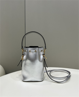 Fen.di MON TRESOR Silver Leather Mini Bag
