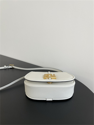 Fen.di C’mon Mini White Leather Bag