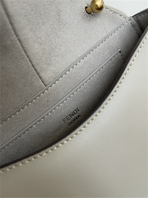 Fen.di C’mon Mini Dove Grey Leather Bag