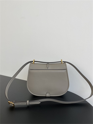 Fen.di C’mon Medium Dove Grey Leather Bag