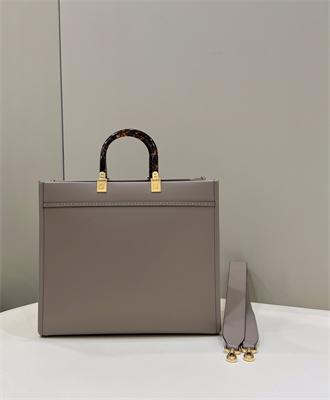 Fen.di SUNSHINE Medium Dove Grey Leather Shopper