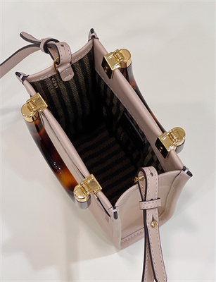 Fen.di MINI SUNSHINE SHOPPER Pink Leather