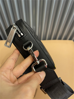 Fen.di DIAGONAL CAMERA CASE Grey Multicolor Leather Bag