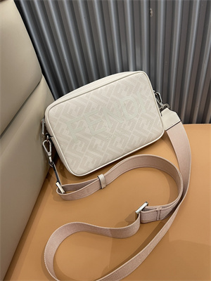 Fen.di CAMERA Case Cream FF Canvas and Leather